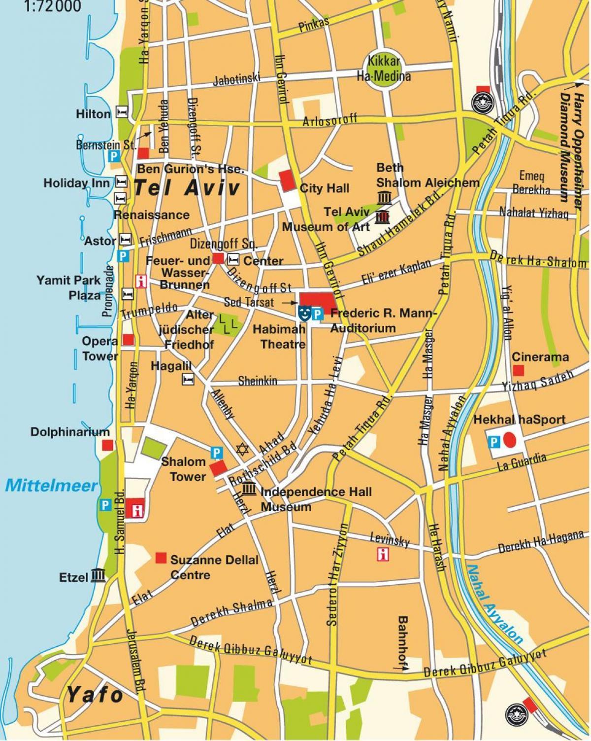 peta Tel Aviv kawasan