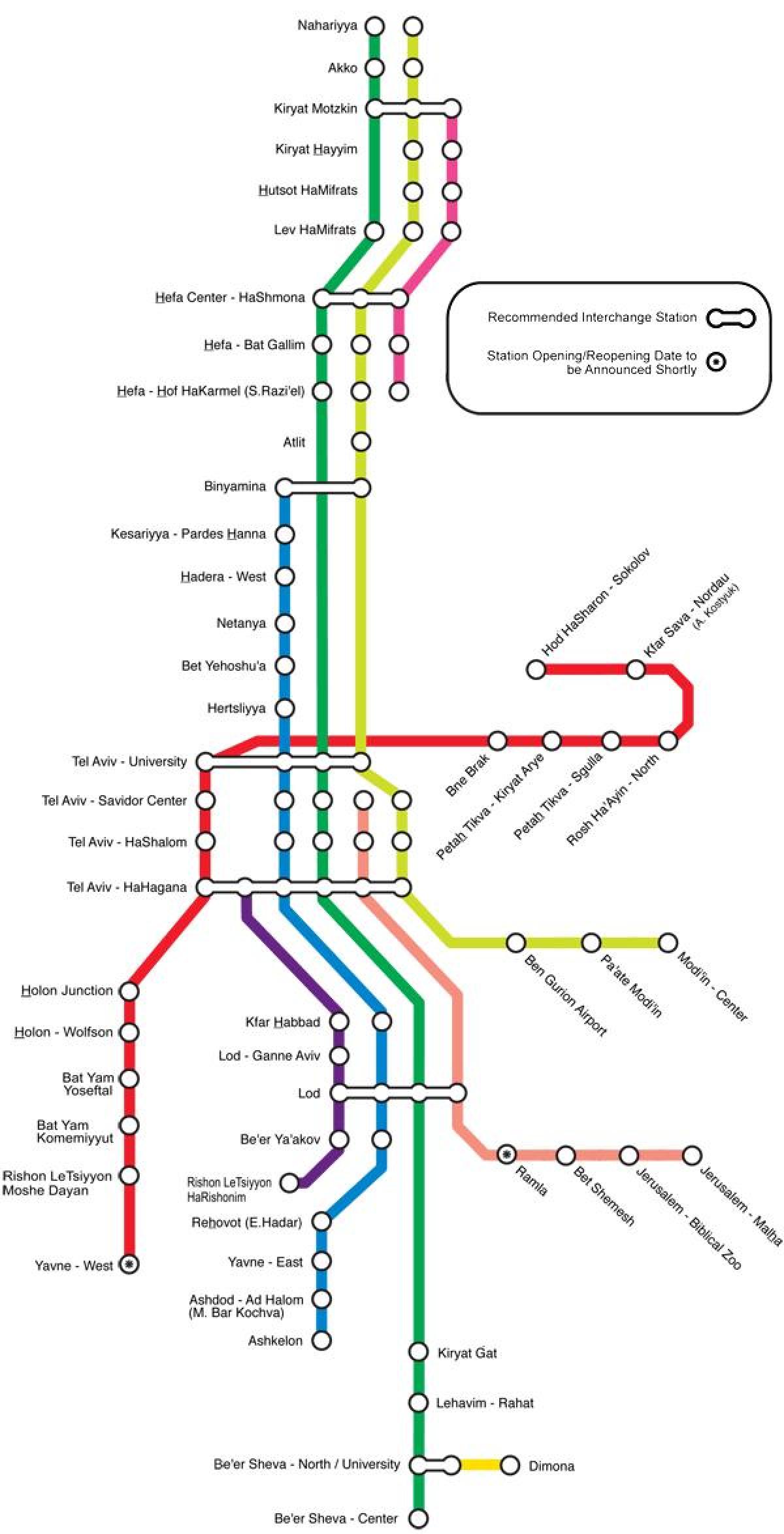 peta Tel Aviv kereta api